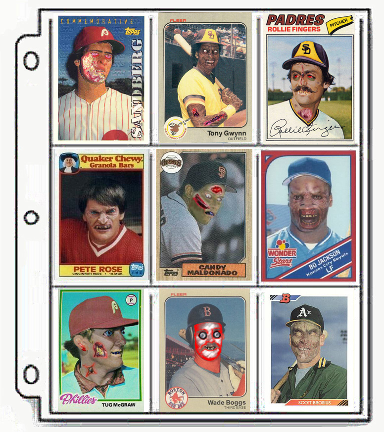 Zombie baseball cards - collect 'em all